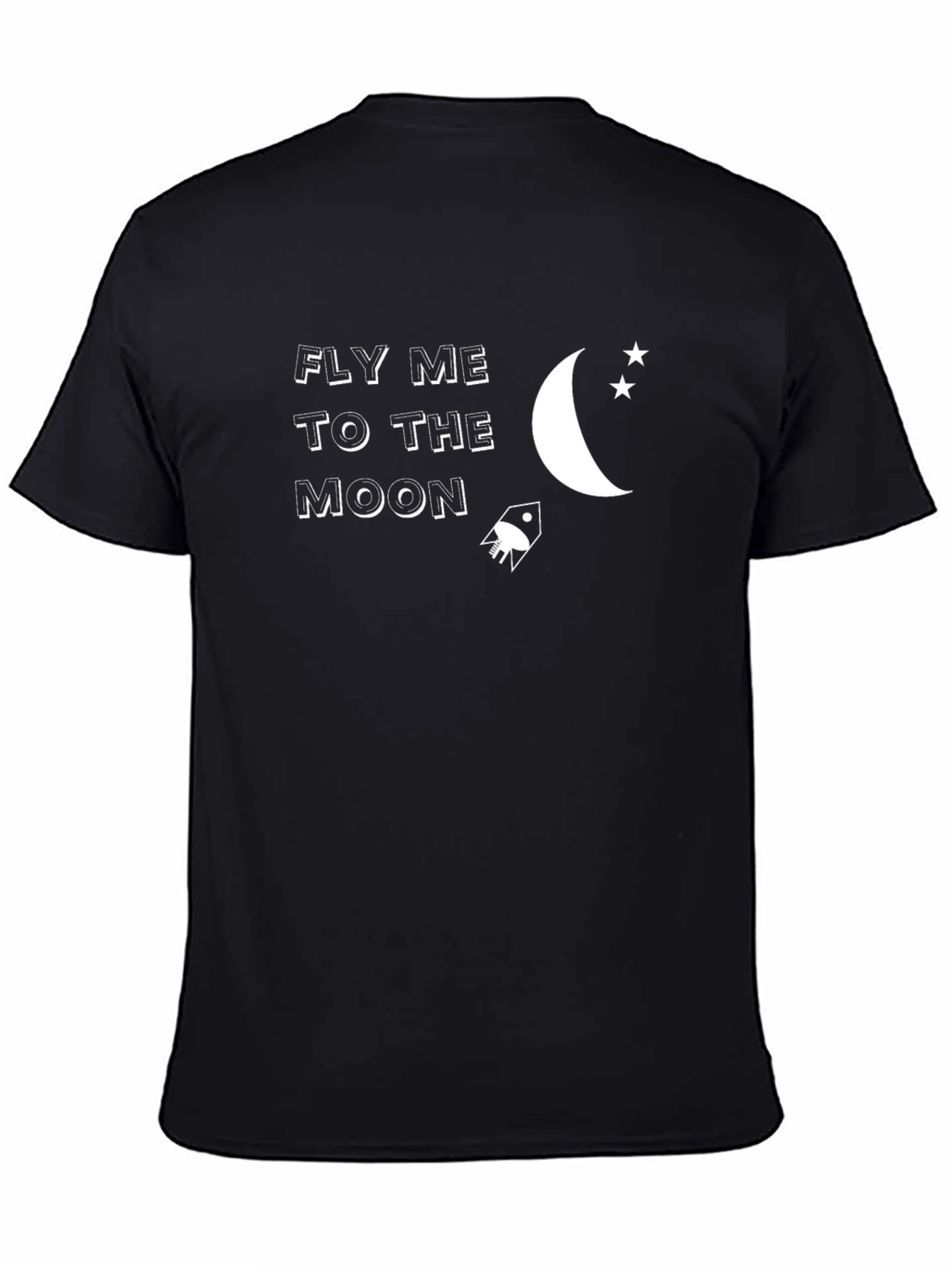 Black Fly Me To The Moon T-Shirt view 4