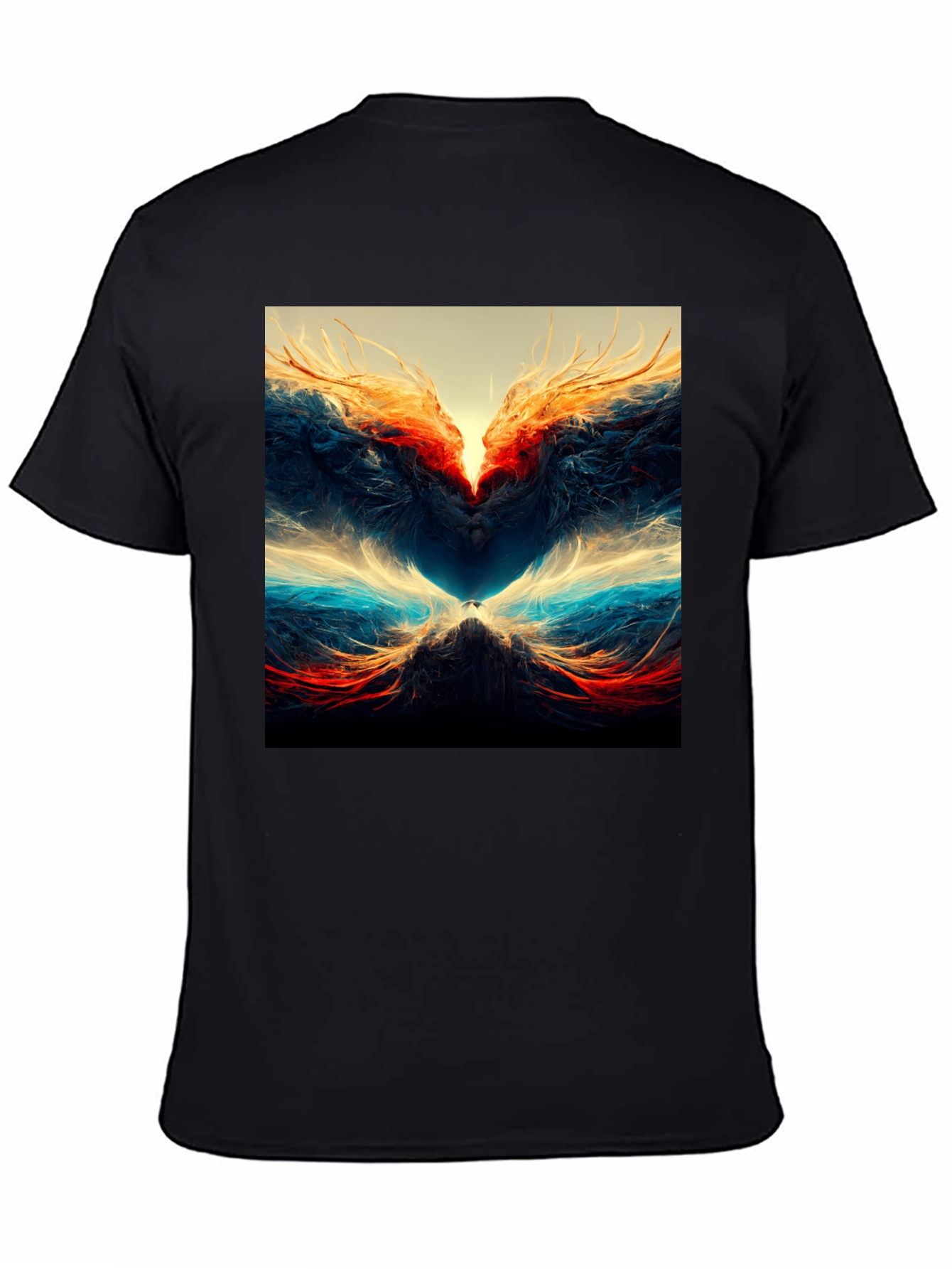 Abstract Art Graphic Print Tee - Black - 4