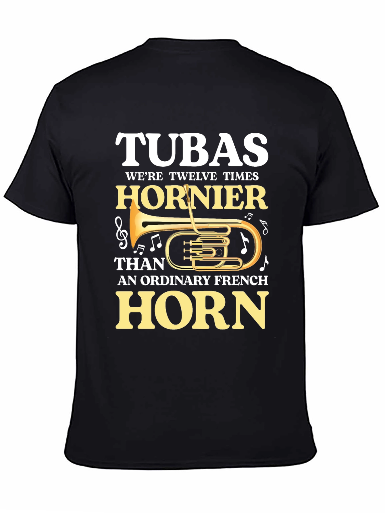 Black Tuba Horny T-Shirt - Band Geeks Tee view 4