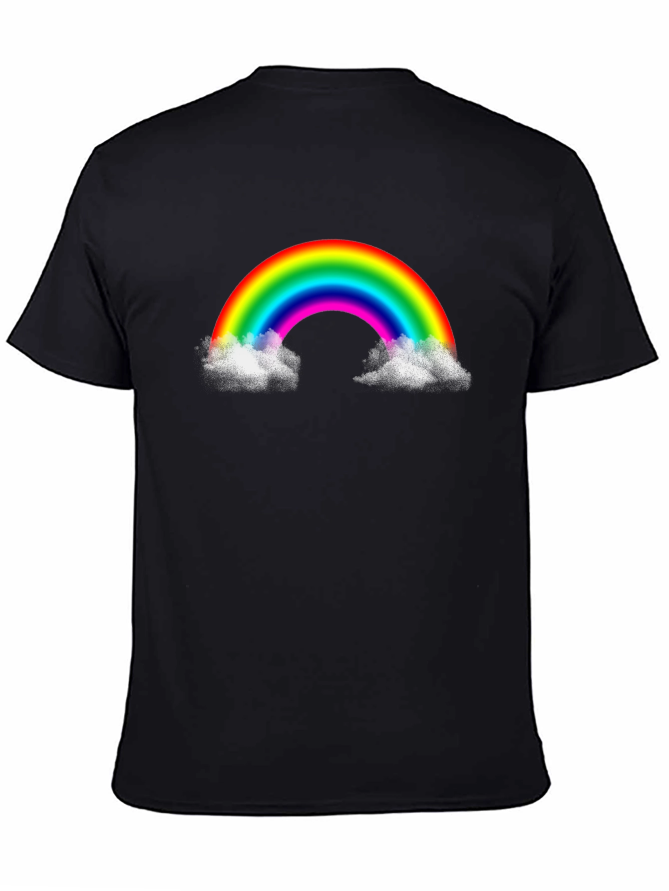 Black Rainbow Cloud Graphic T-Shirt view 4