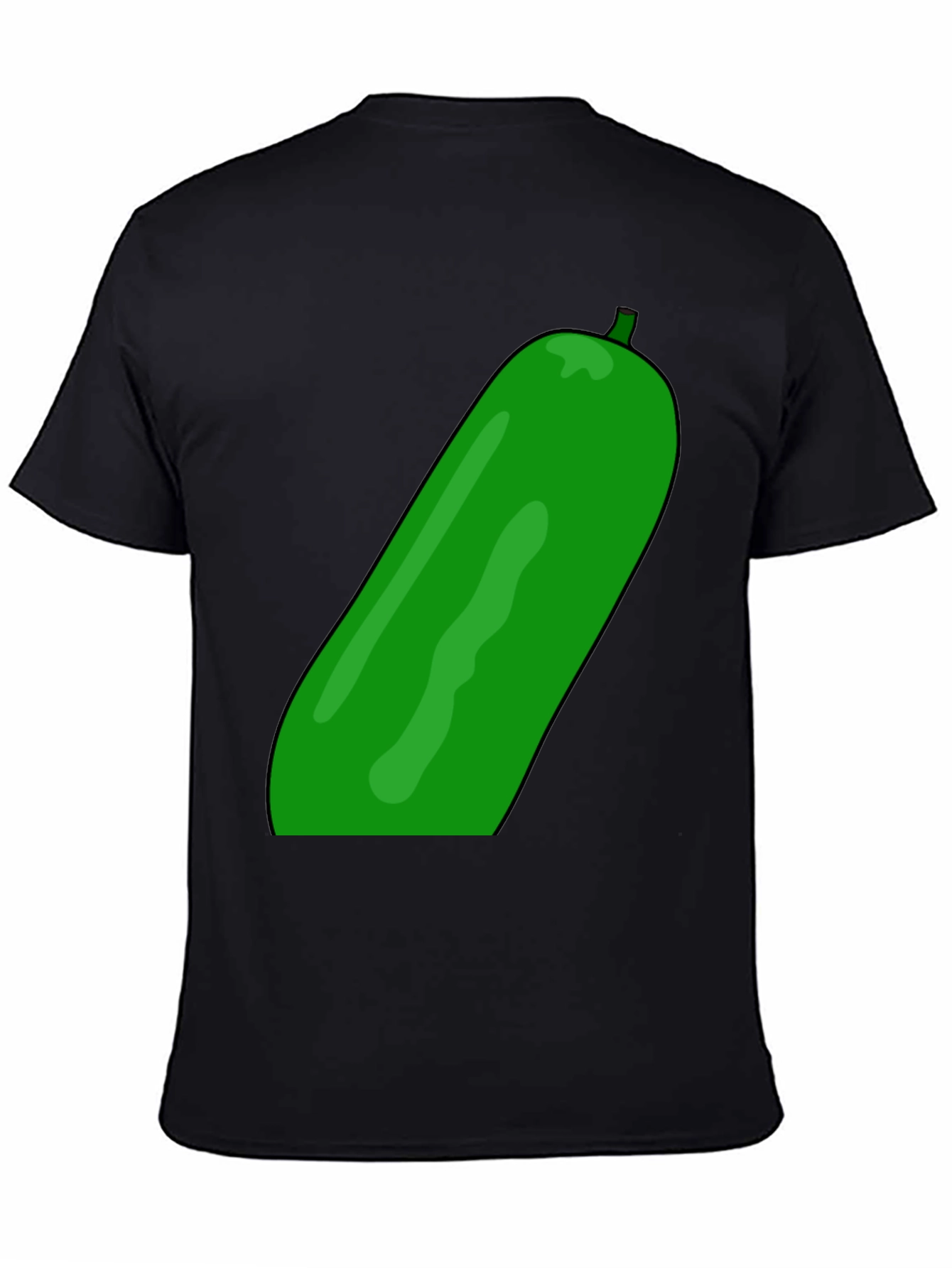 Black Cucumber Graphic Print Black T-Shirt view 4