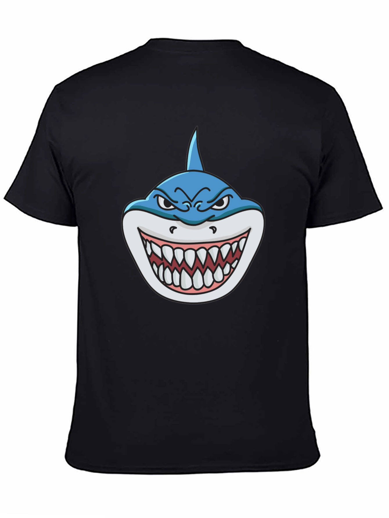 Black Shark Graphic Print T-Shirt - Black view 4