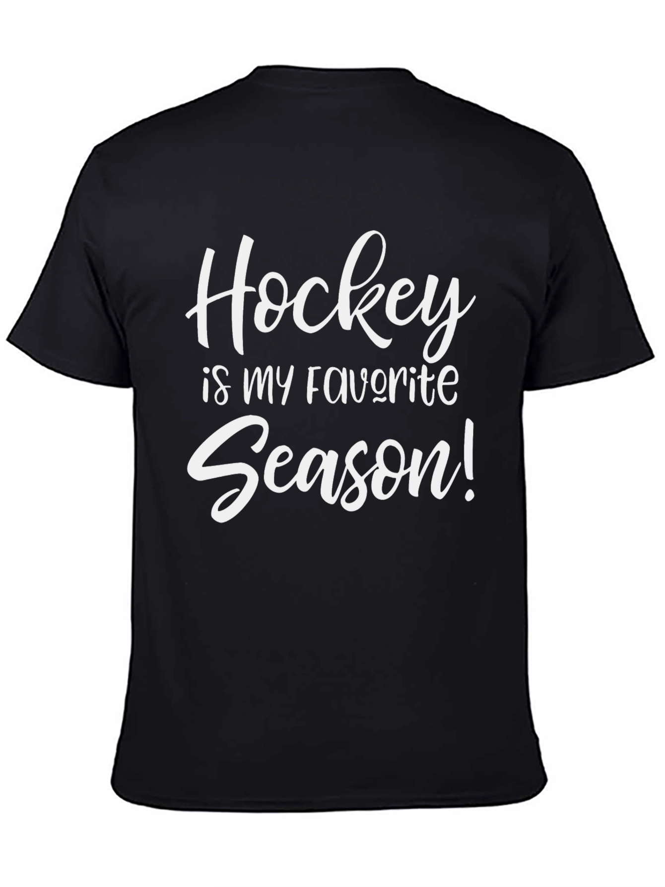 Black Hockey is my Favorite Season Black T-Shirt view 4
