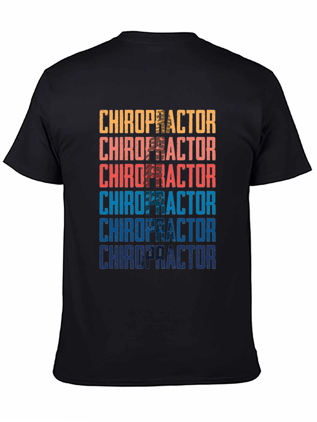 Black Chiropractor Vintage T-Shirt - Retro Style view 4
