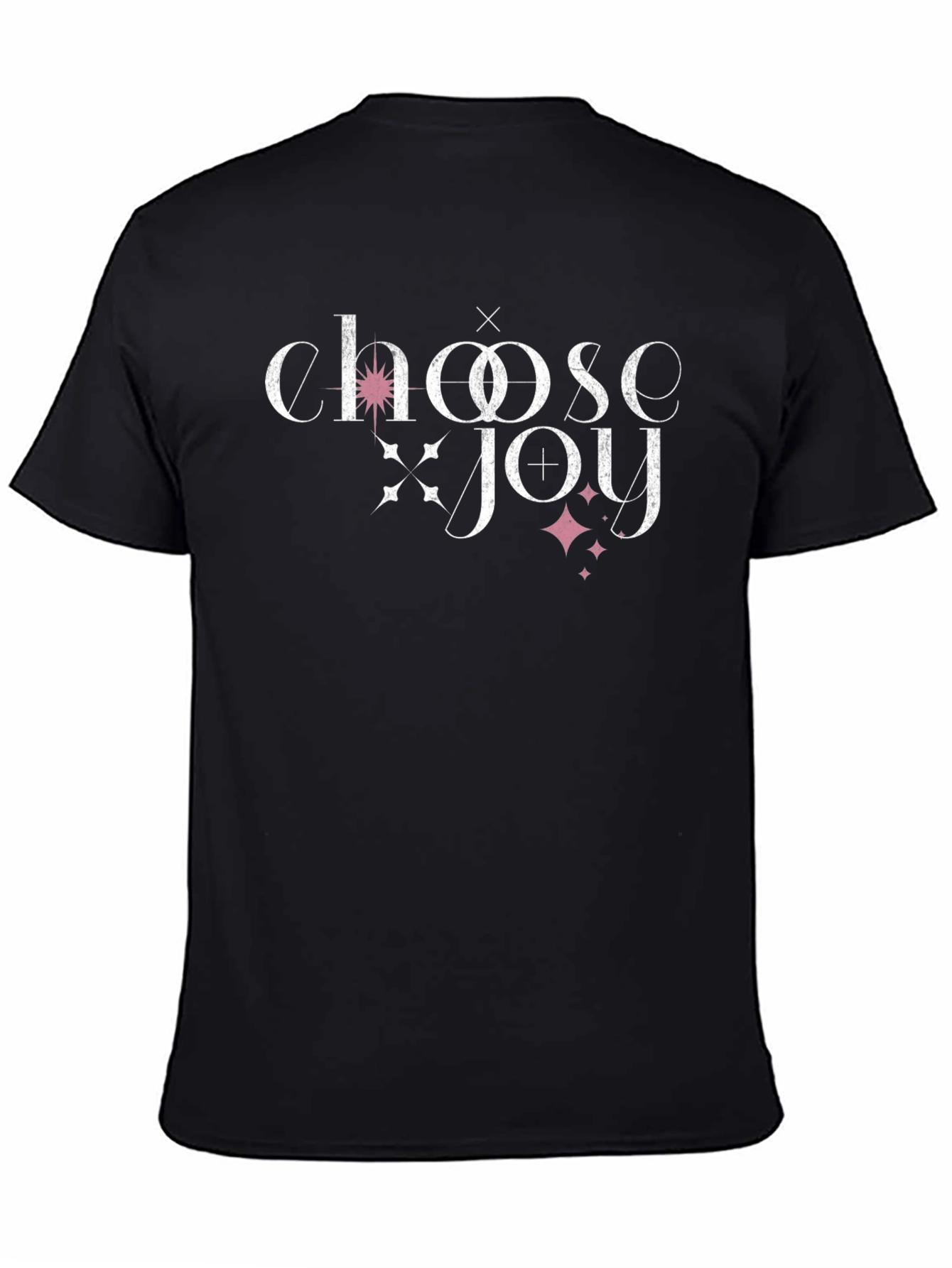 Black Choose Joy Graphic T-Shirt - Unisex Black Tee view 4