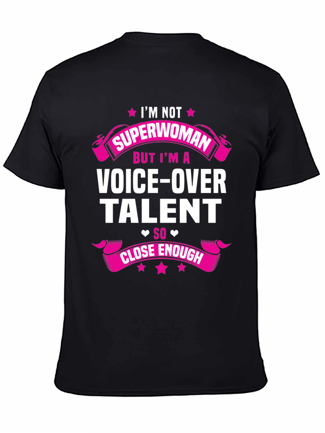 Black Voice-Over Talent Graphic Tee view 4