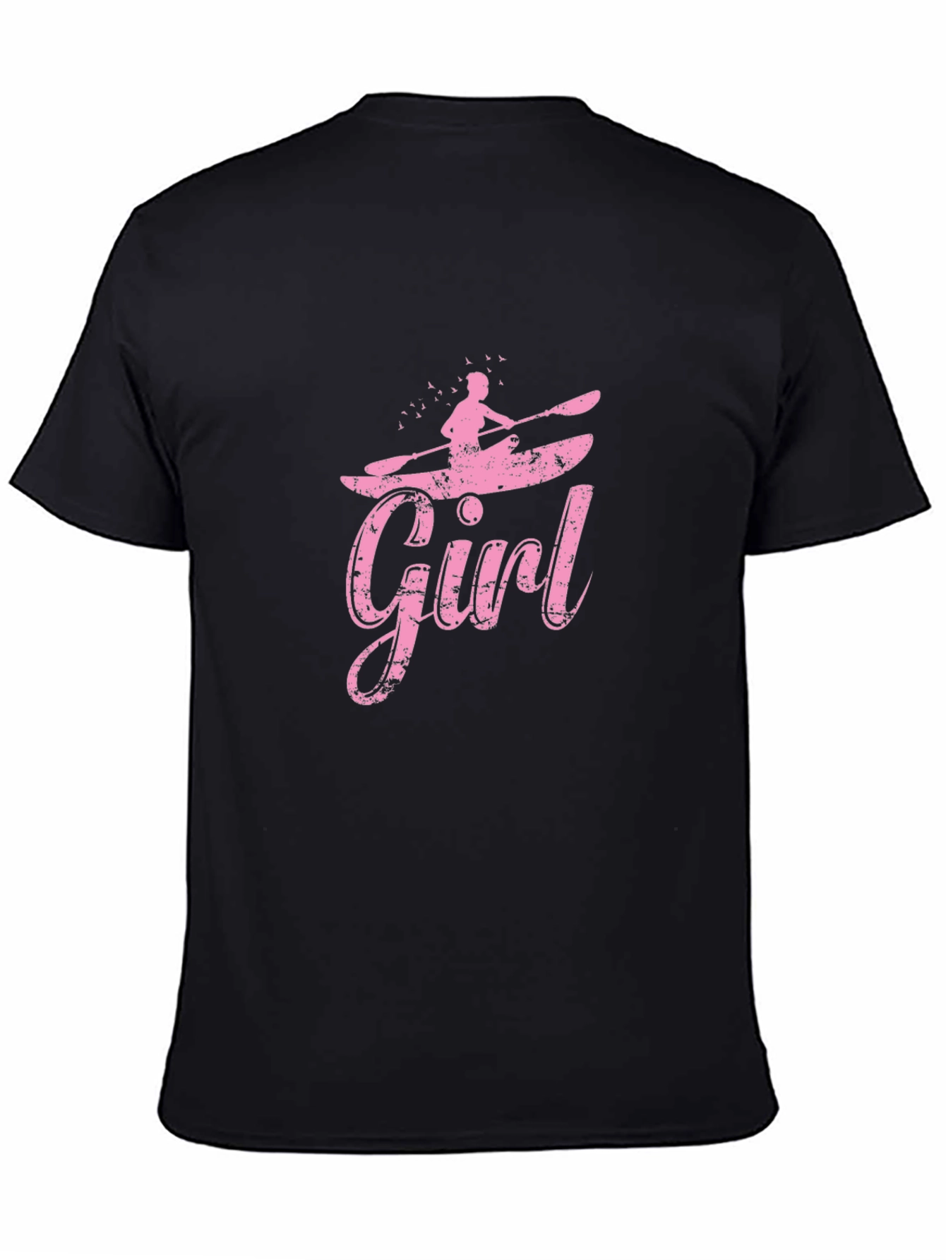 Black Girl Kayaking Black T-Shirt view 4
