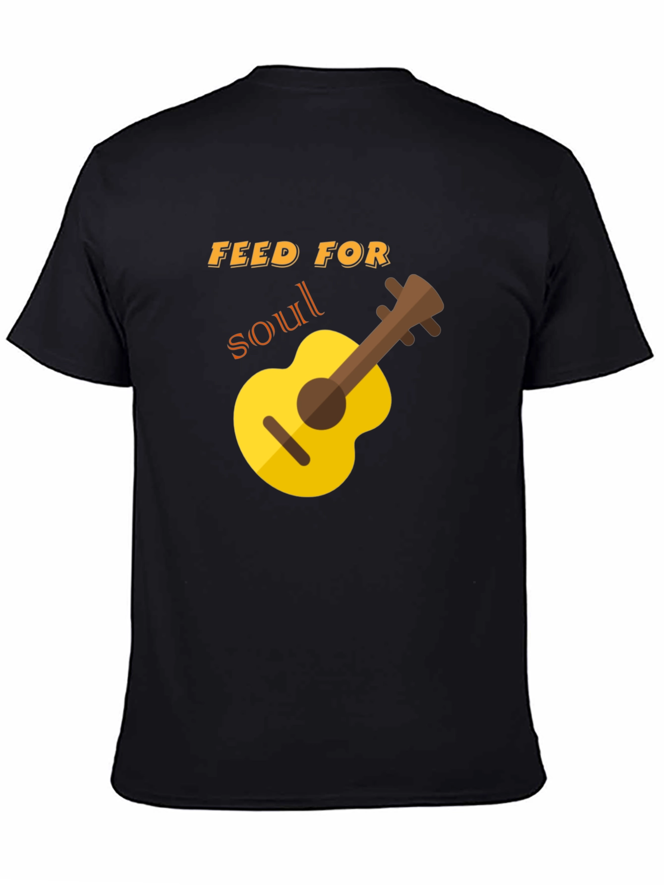 Black Feed for Soul Guitar Graphic Tee - Black view 4