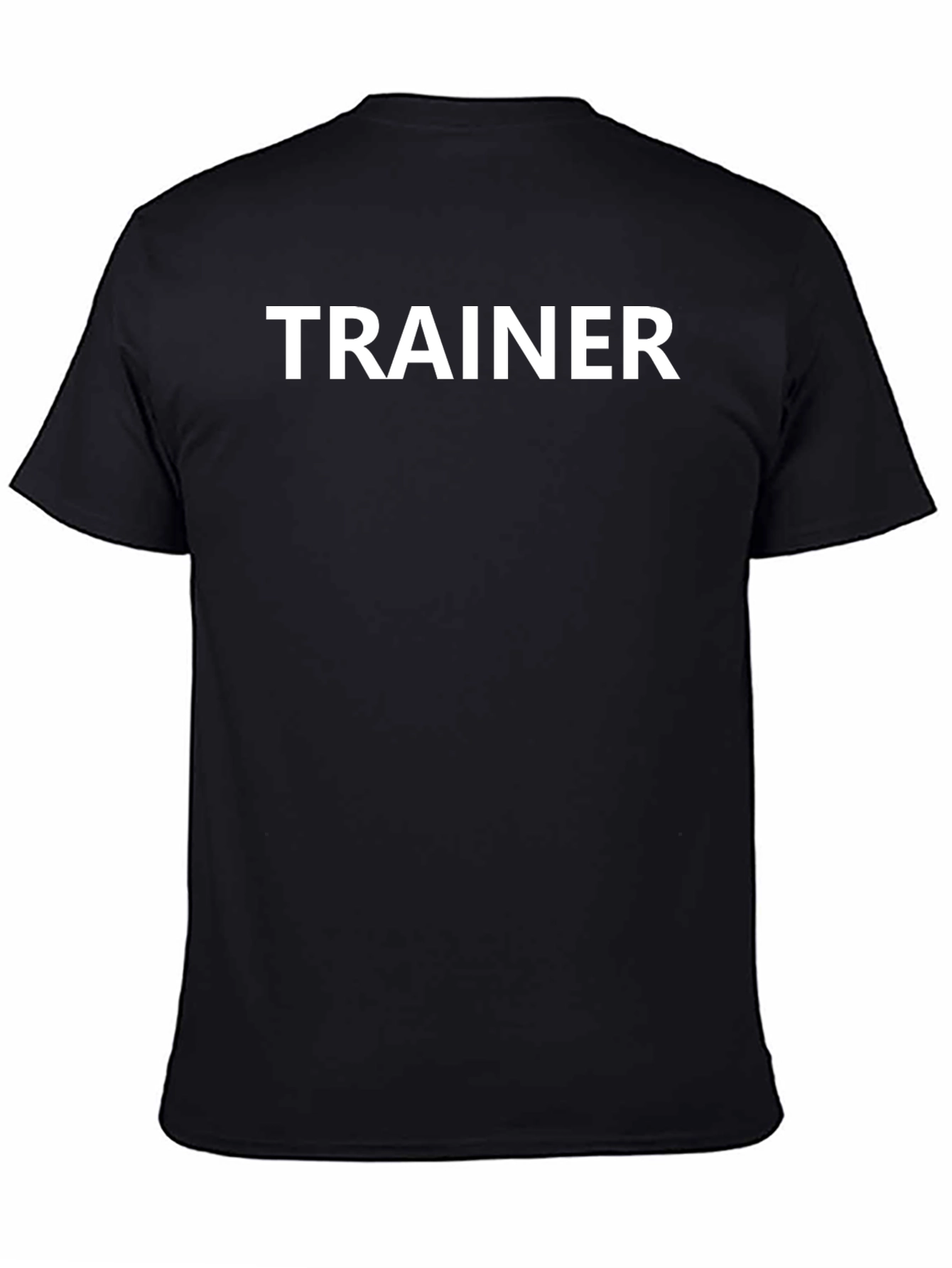 Black Trainer T-Shirt - Black Crew Neck Tee view 4