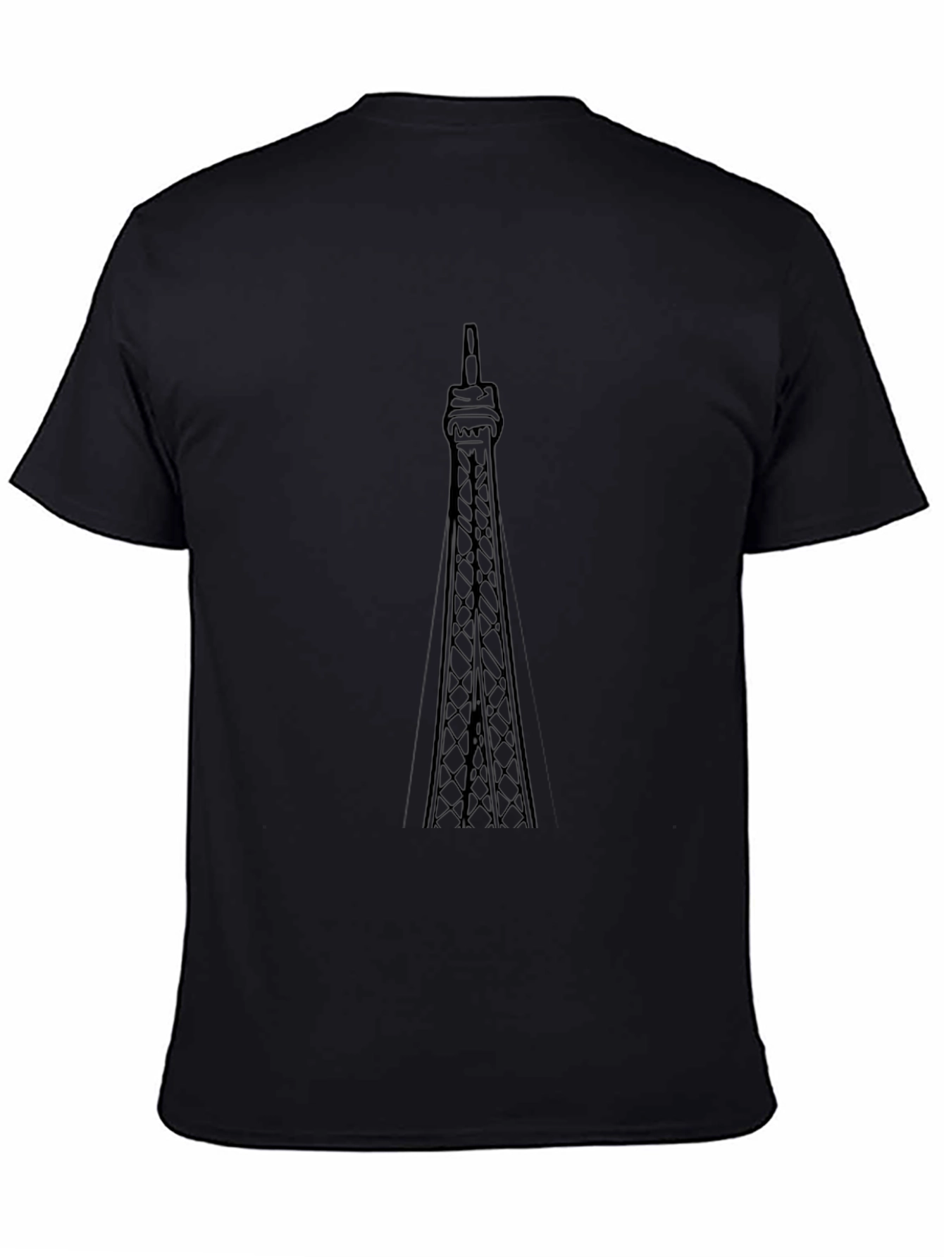 Black Blackpool Tower Graphic Tee - Modern Fit view 4