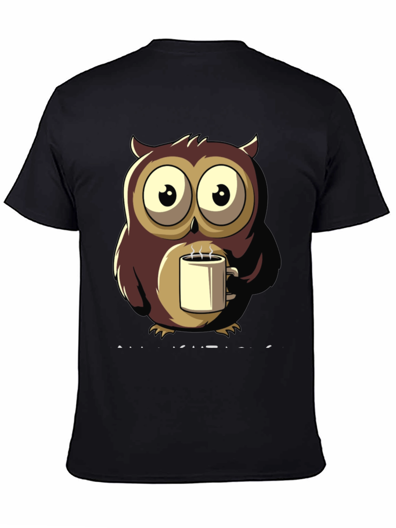 Black Owl Coffee T-Shirt - Unique Design view 4