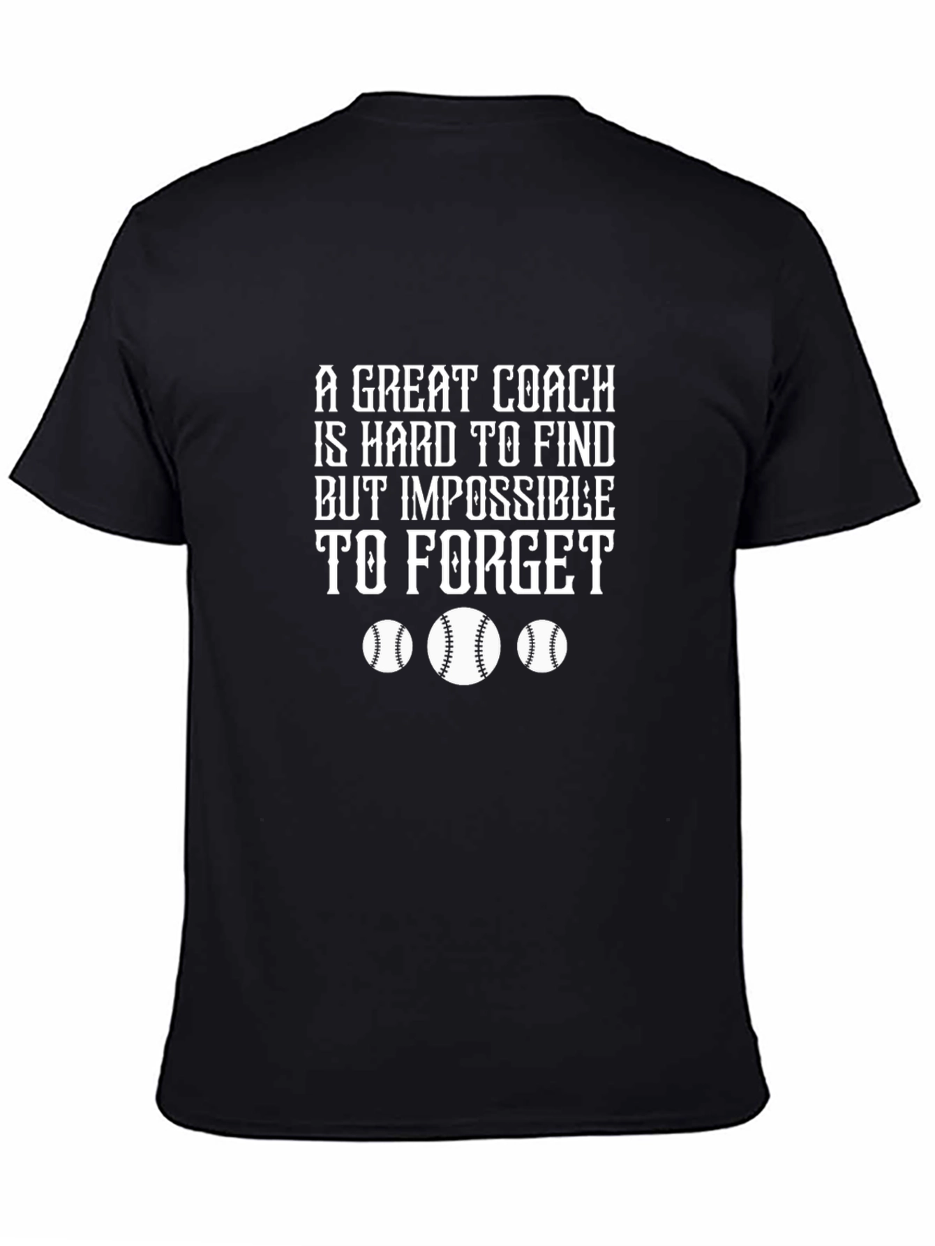 Black Great Coach Baseball T-Shirt Gift for Coaches view 4
