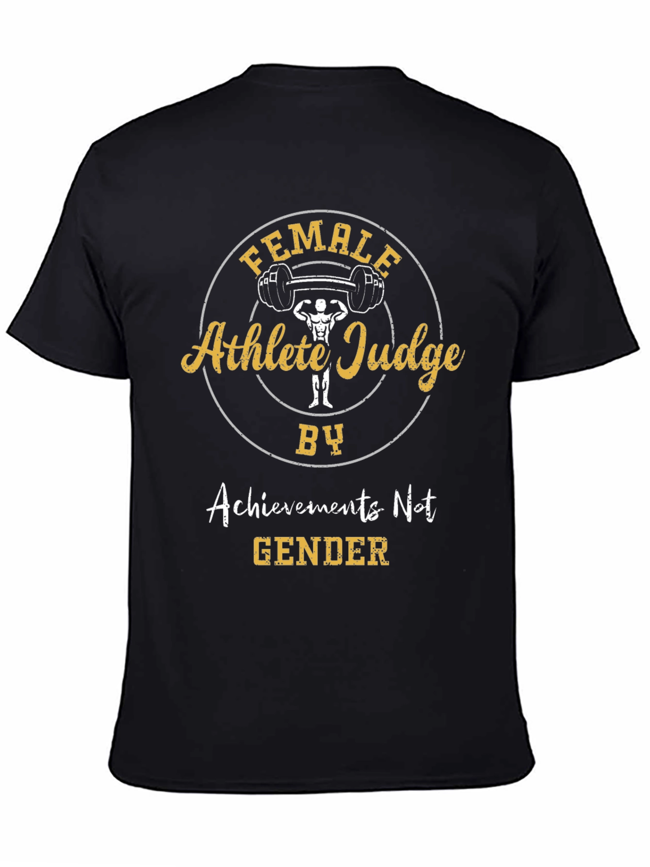 Black Female Athlete Judge T-Shirt view 4