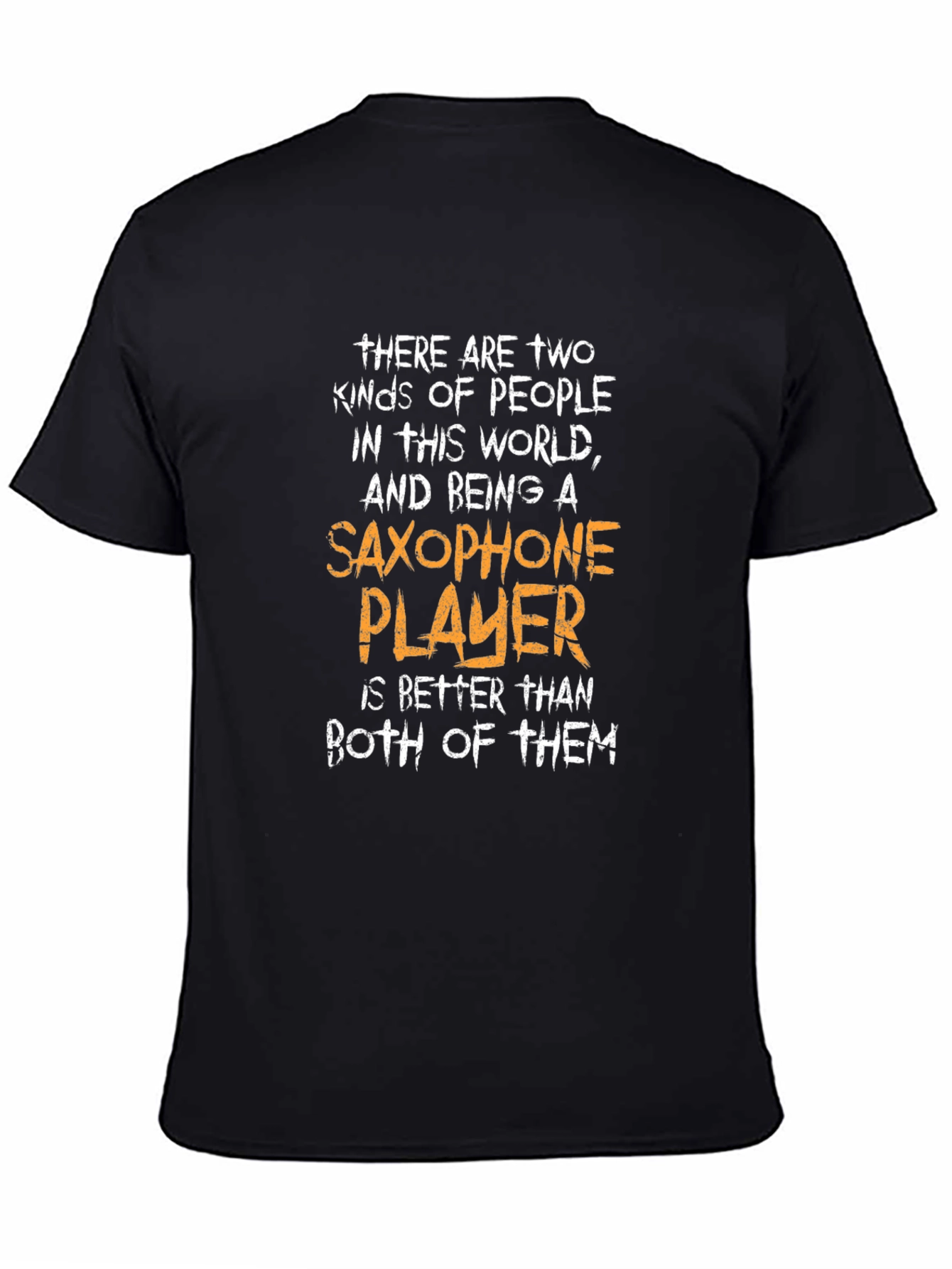 Black Saxophone Player T-Shirt - Funny Music Lover Tee view 4