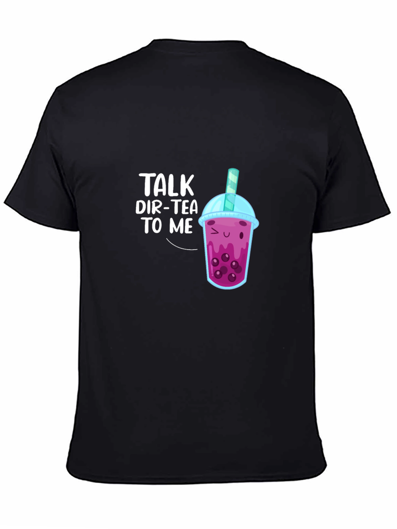 Black Talk Dir-Tea To Me Bubble Tea T-Shirt view 4