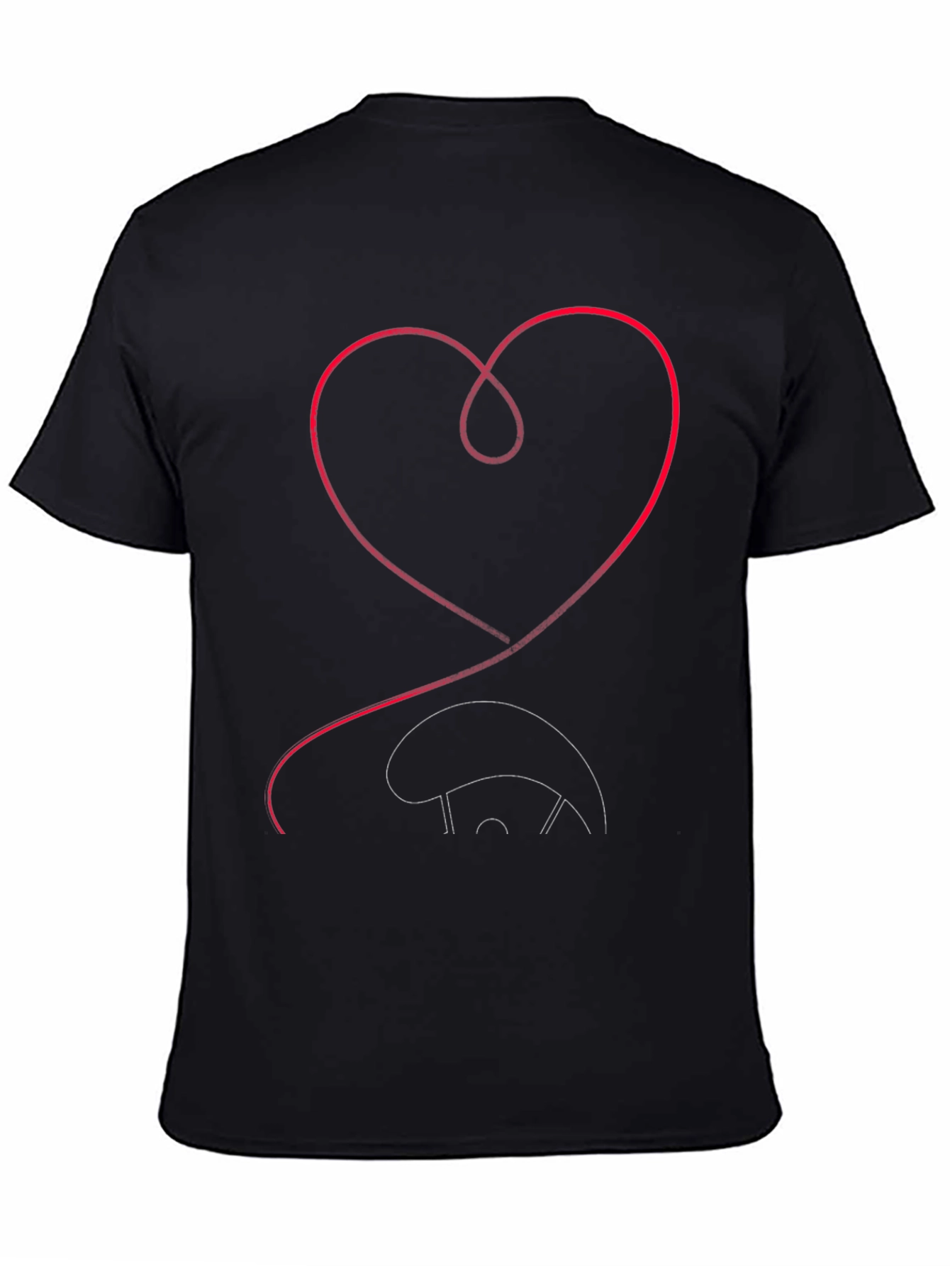 Black Heart Baseball T-Shirt: Love of the Game view 4