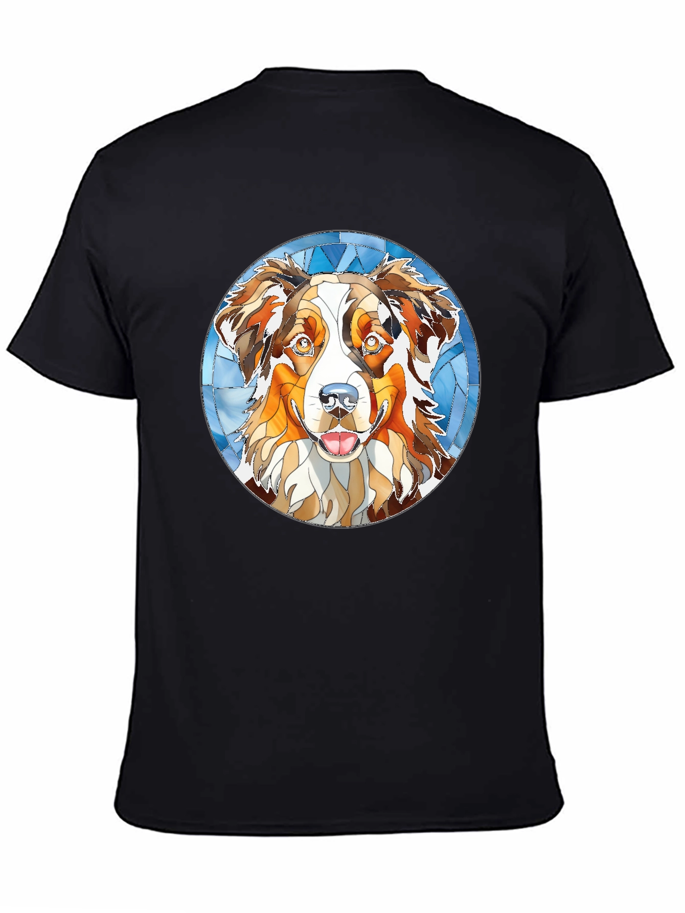 Black Dog Breed Graphic Tee - Men's Black T-Shirt view 4