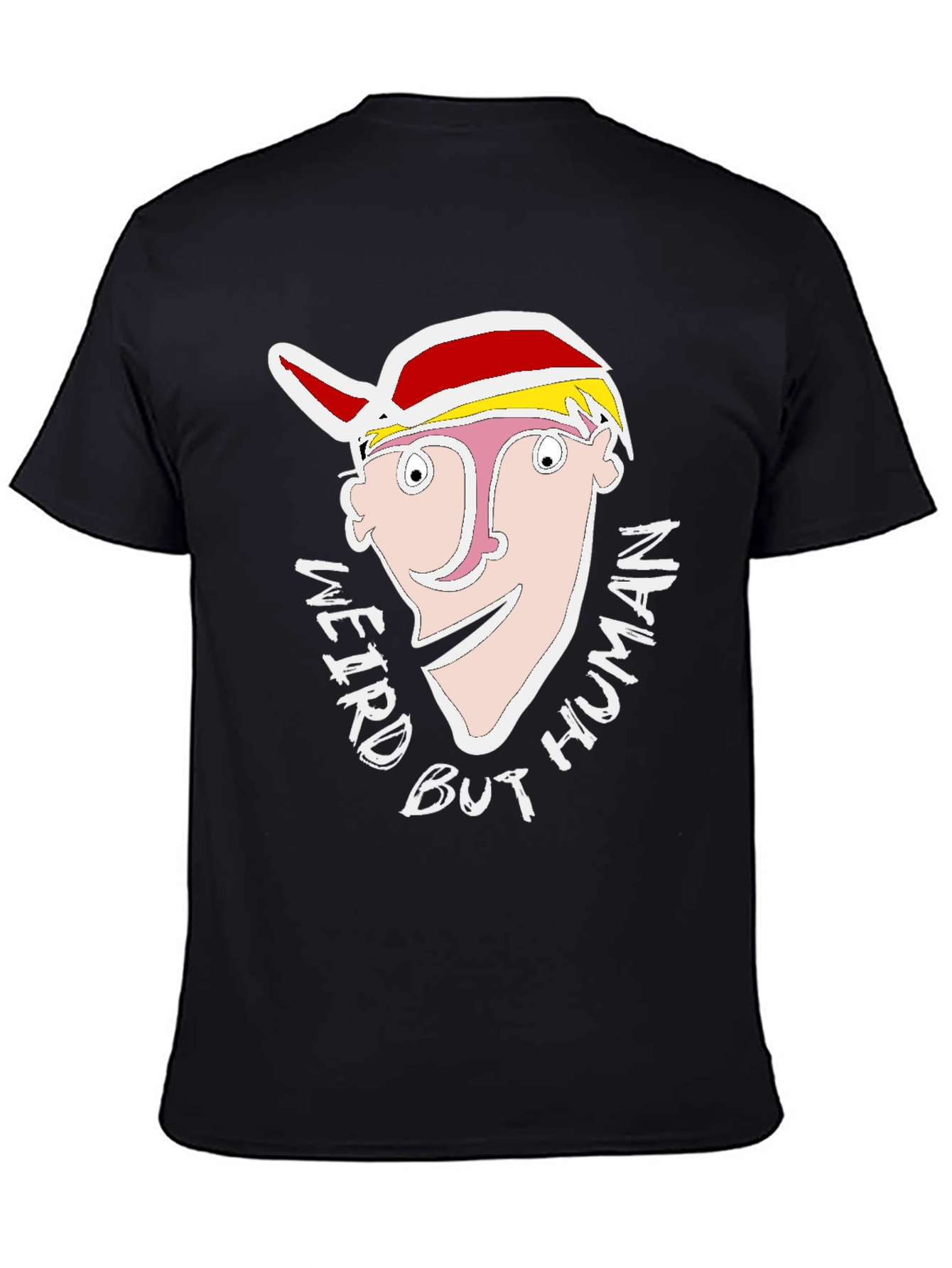 Black Weird But Human Graphic T-Shirt view 4