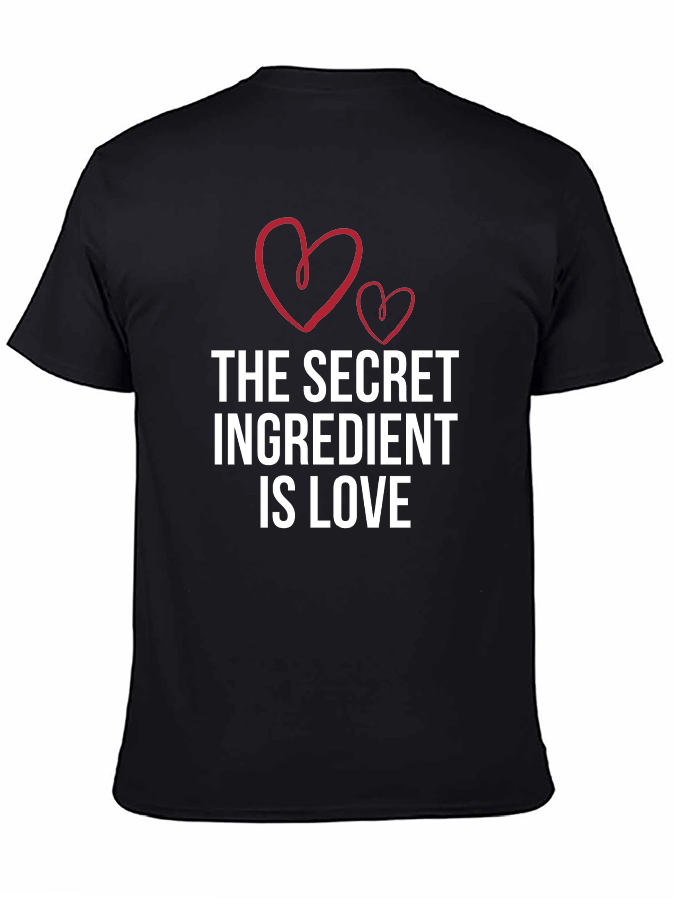Black Secret Ingredient Love T-Shirt - Black Crew Neck Tee view 4