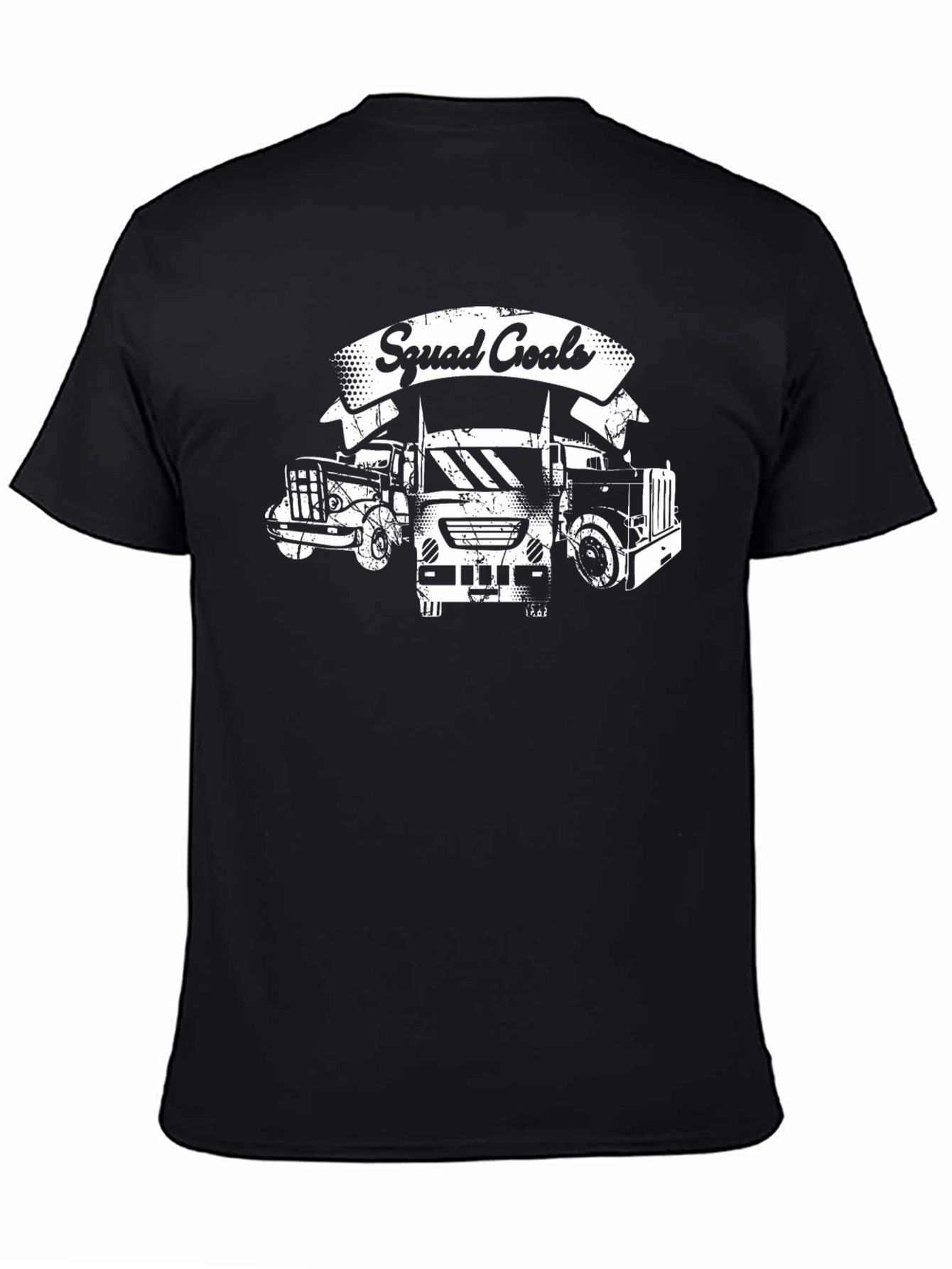 Black Squad Goals Trucker T-Shirt view 4