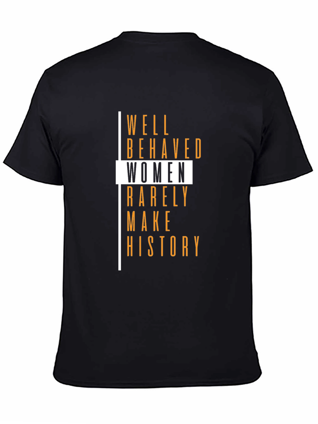 Black Well Behaved Women's Graphic Tee view 4