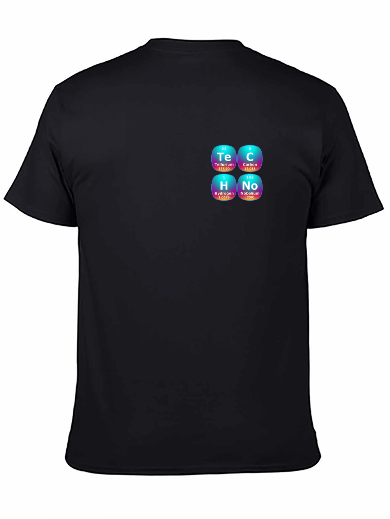 Black Techno Elements T-Shirt view 4
