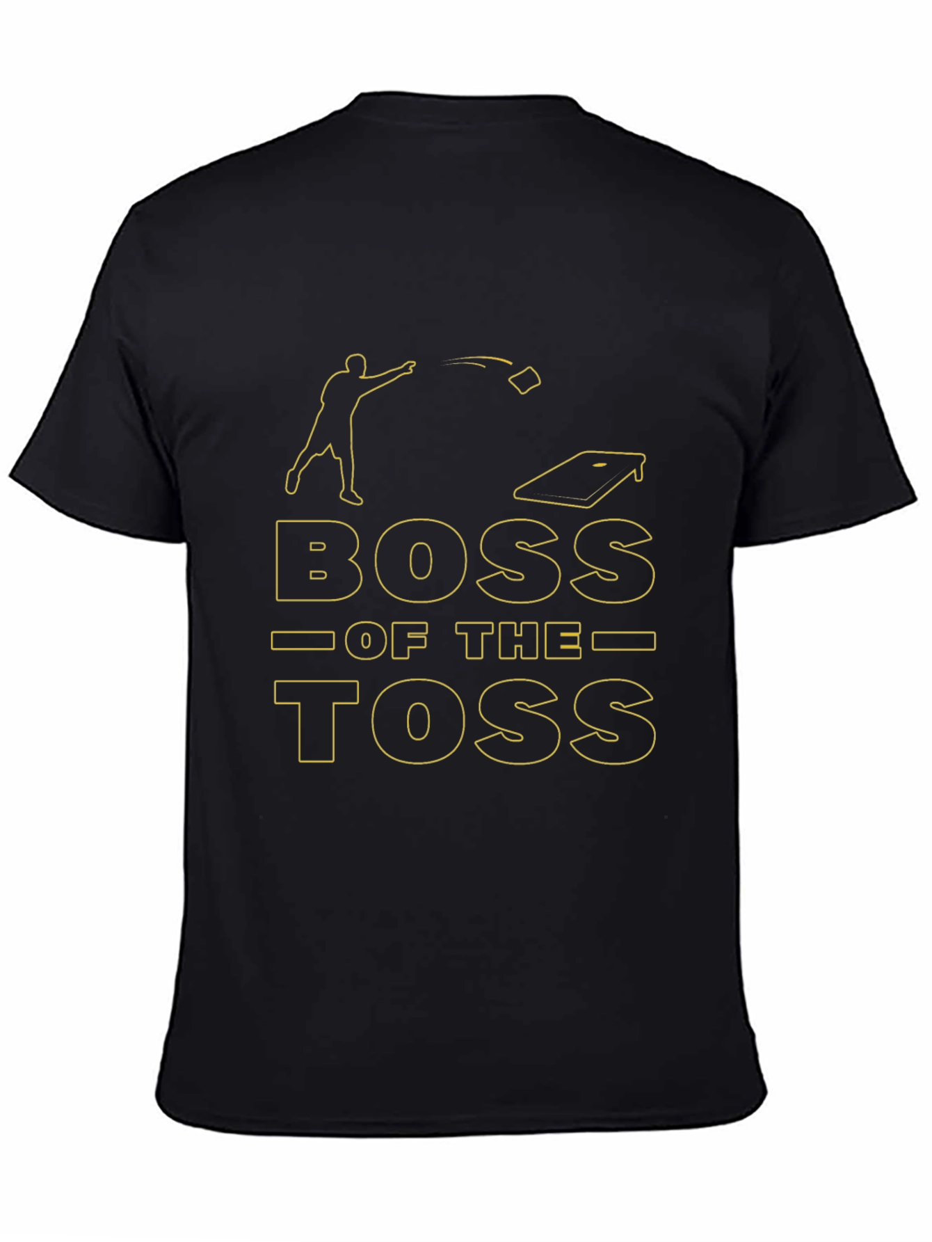 Black Boss of Toss Cornhole T-Shirt - Black view 4