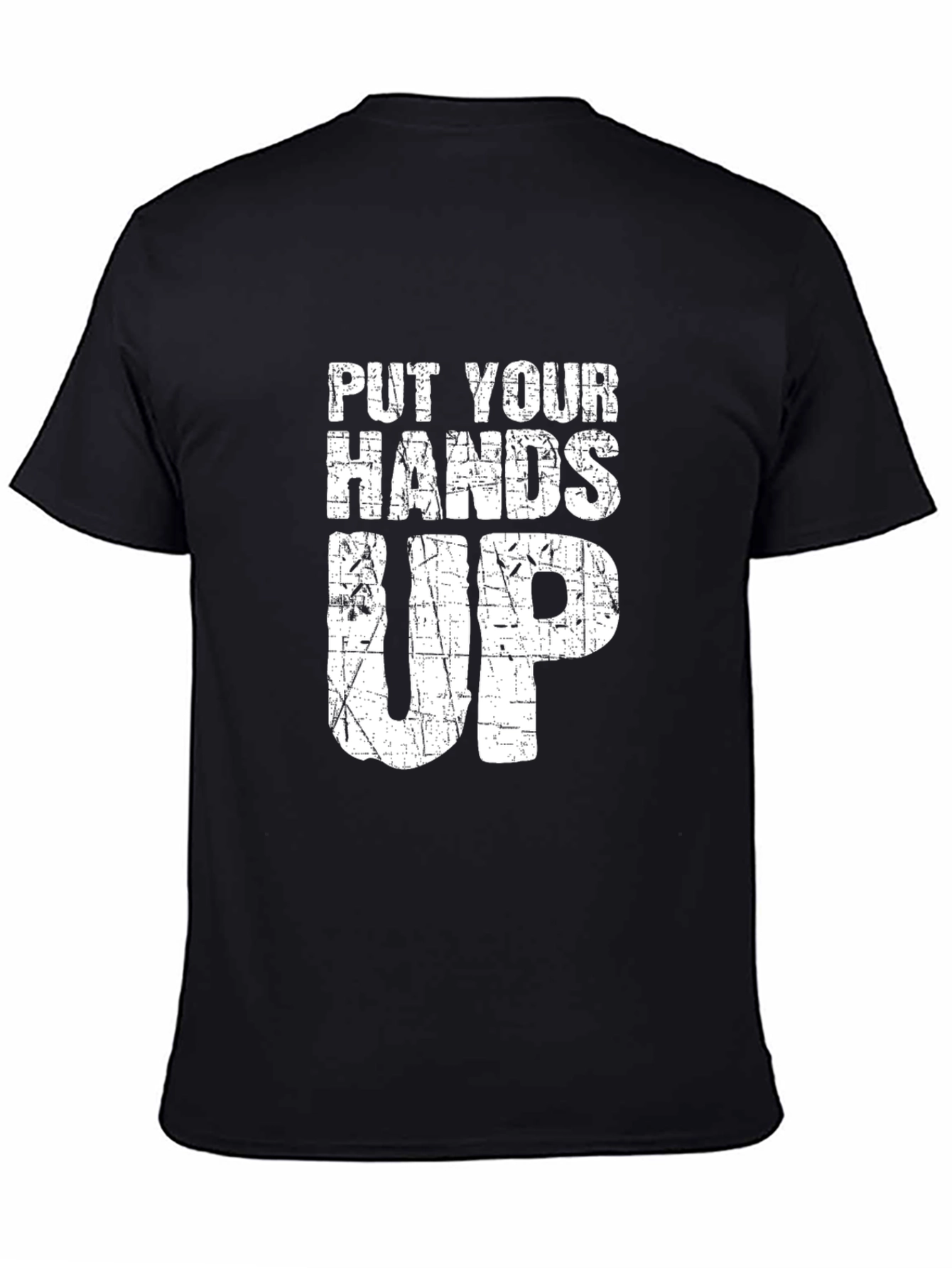 Black Put Your Hands Up Graphic Tee view 4