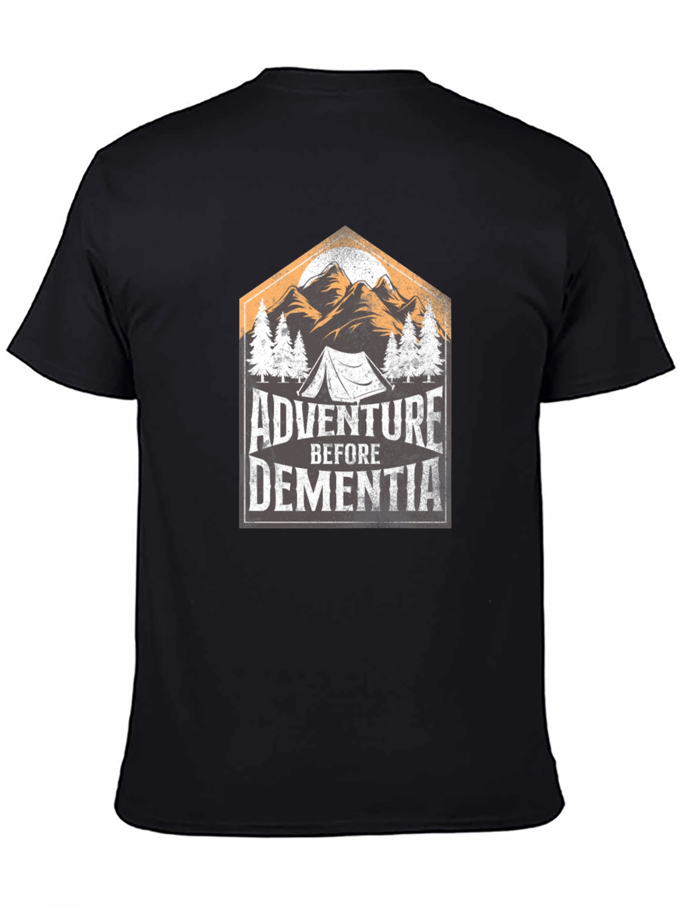 Black Adventure Before Dementia Graphic Tee view 4
