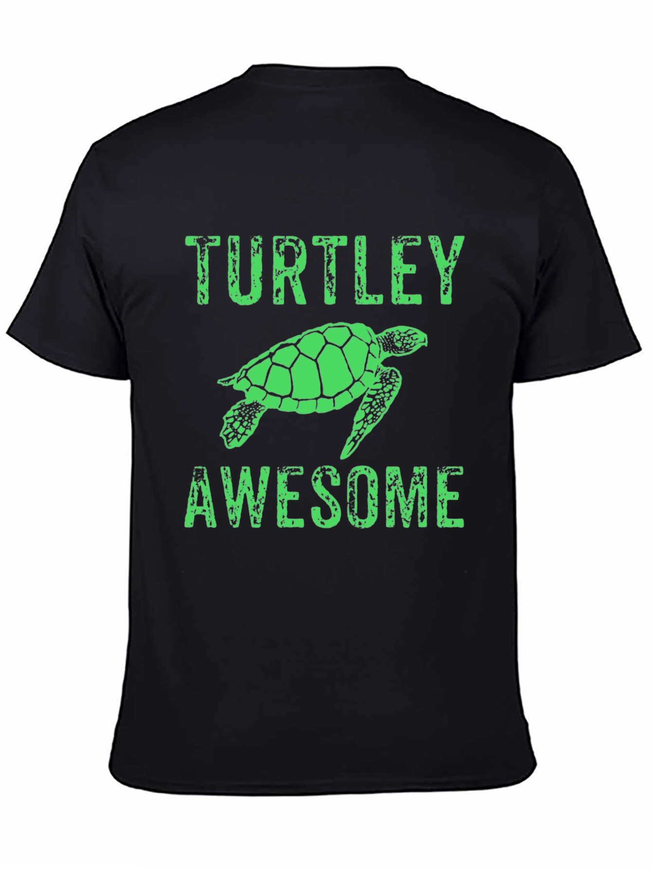 Black Turtley Awesome Graphic Tee - Black Cotton Blend view 4