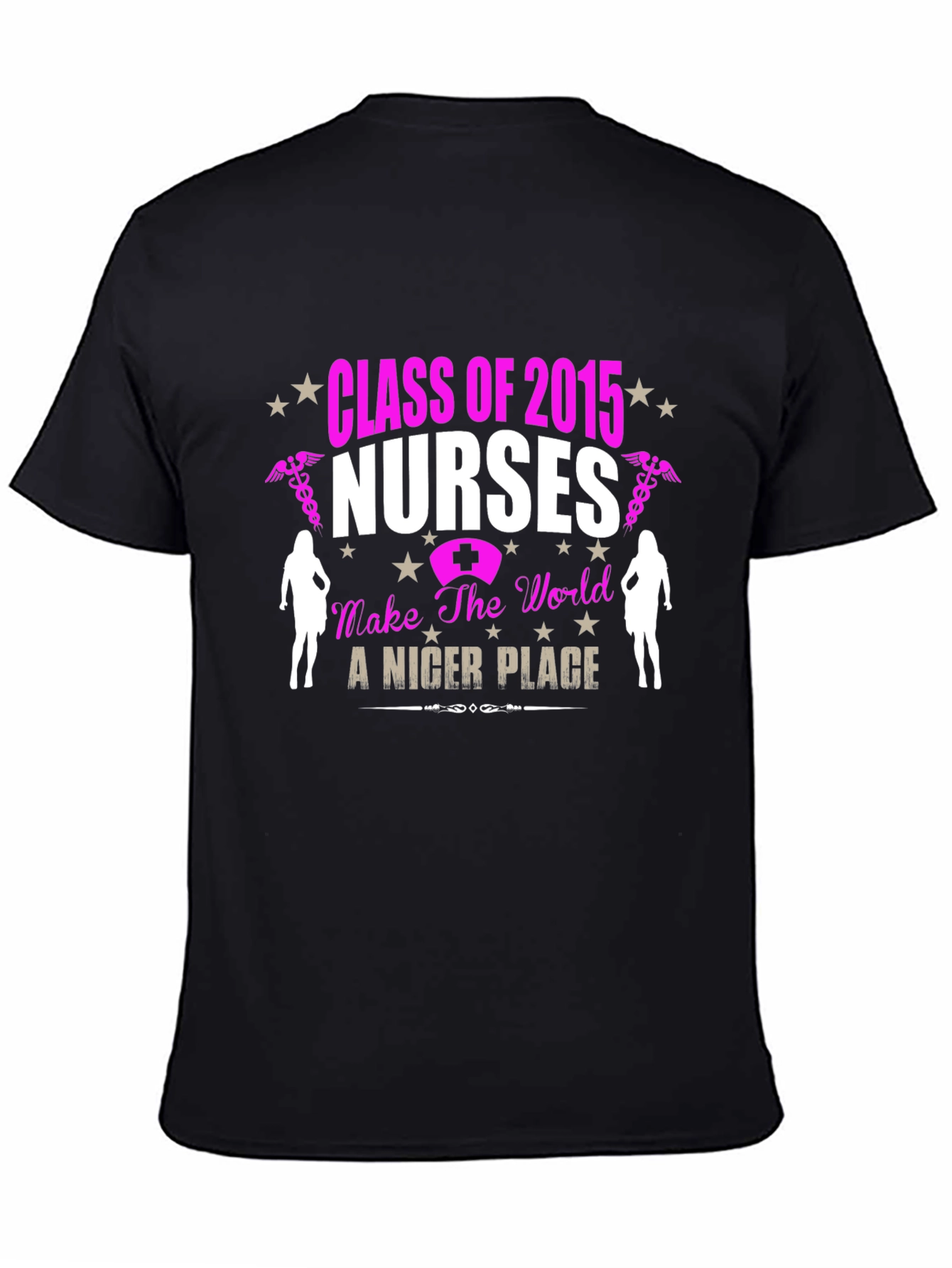 Black Class of 2015 Nurses T-Shirt view 4