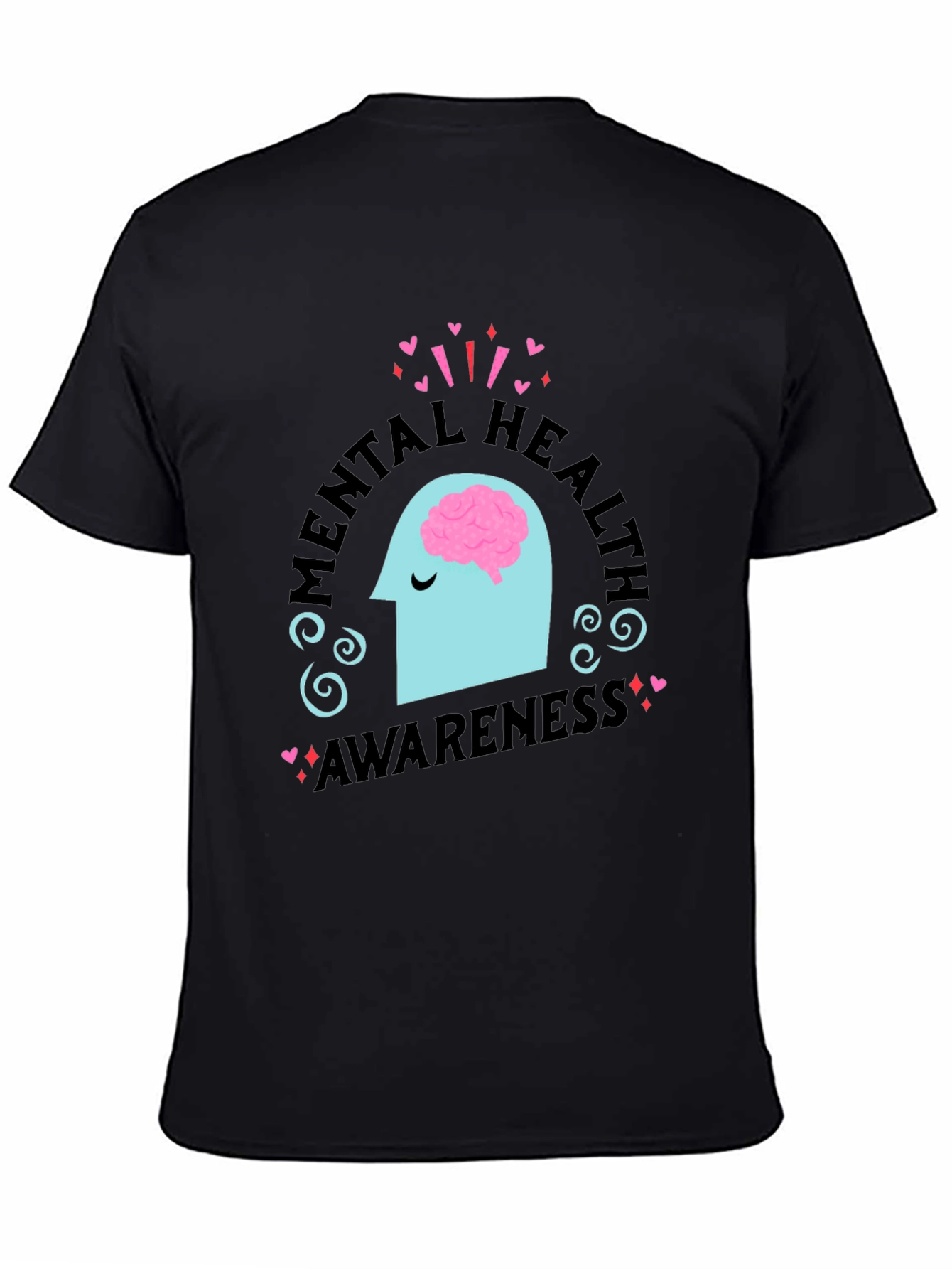 Black Mental Health Awareness Graphic T-Shirt view 4