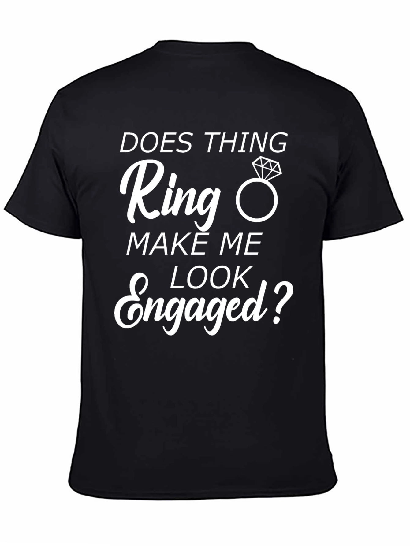 Black Engaged? Graphic T-Shirt view 4