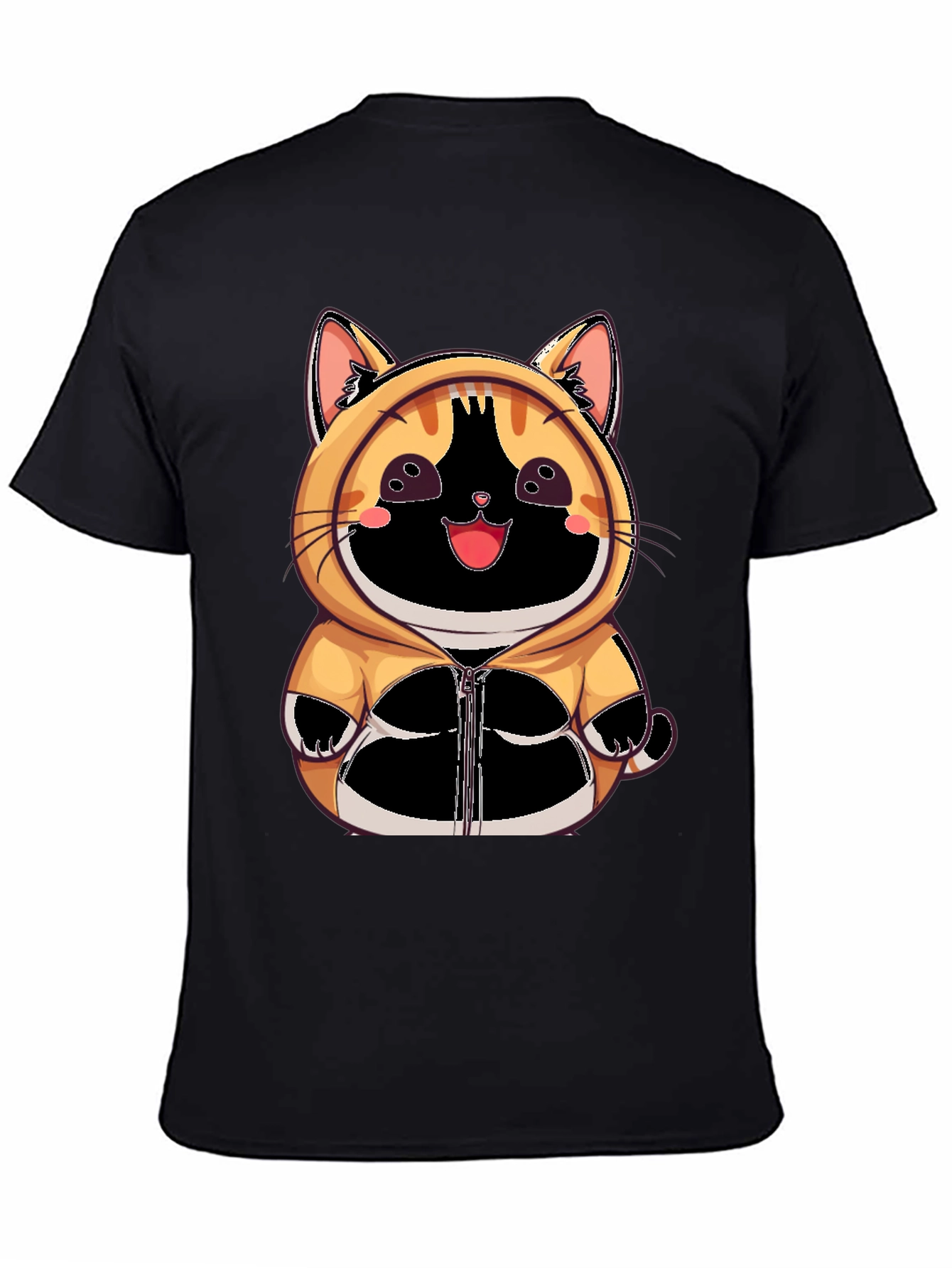 Cute Anime Cat Hoodie T-Shirt - 4