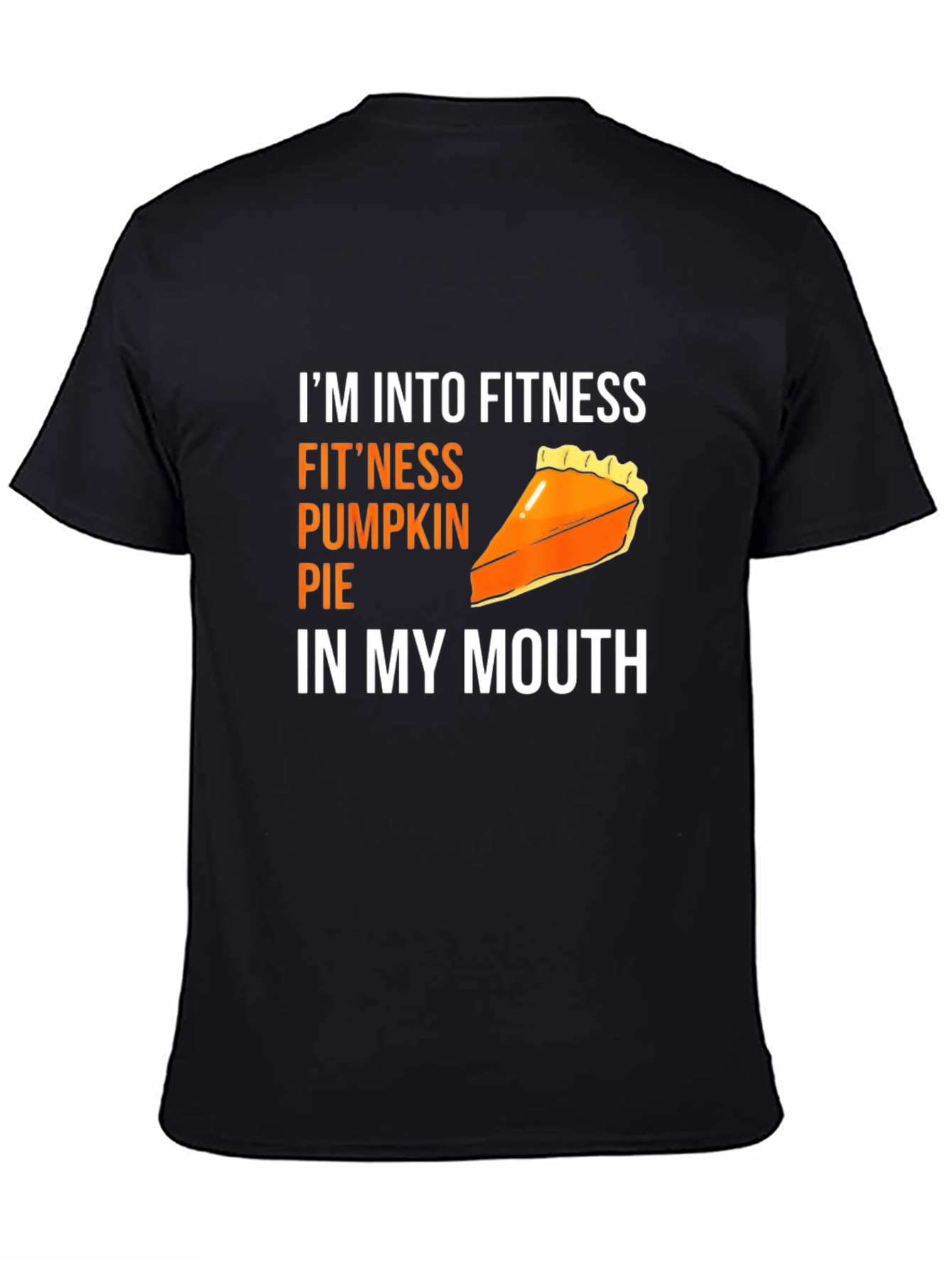 Black Fitness Pumpkin Pie T-Shirt - Funny Thanksgiving Tee view 4