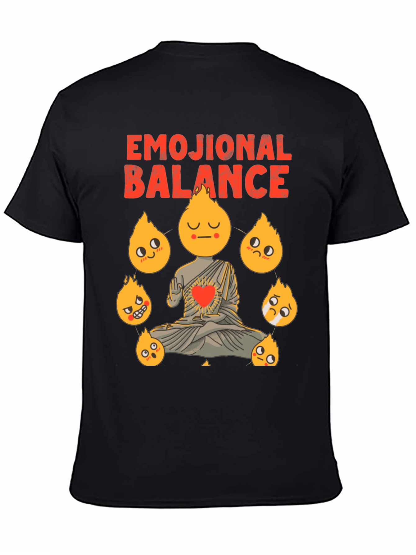 Black Emotional Balance Graphic Tee view 4