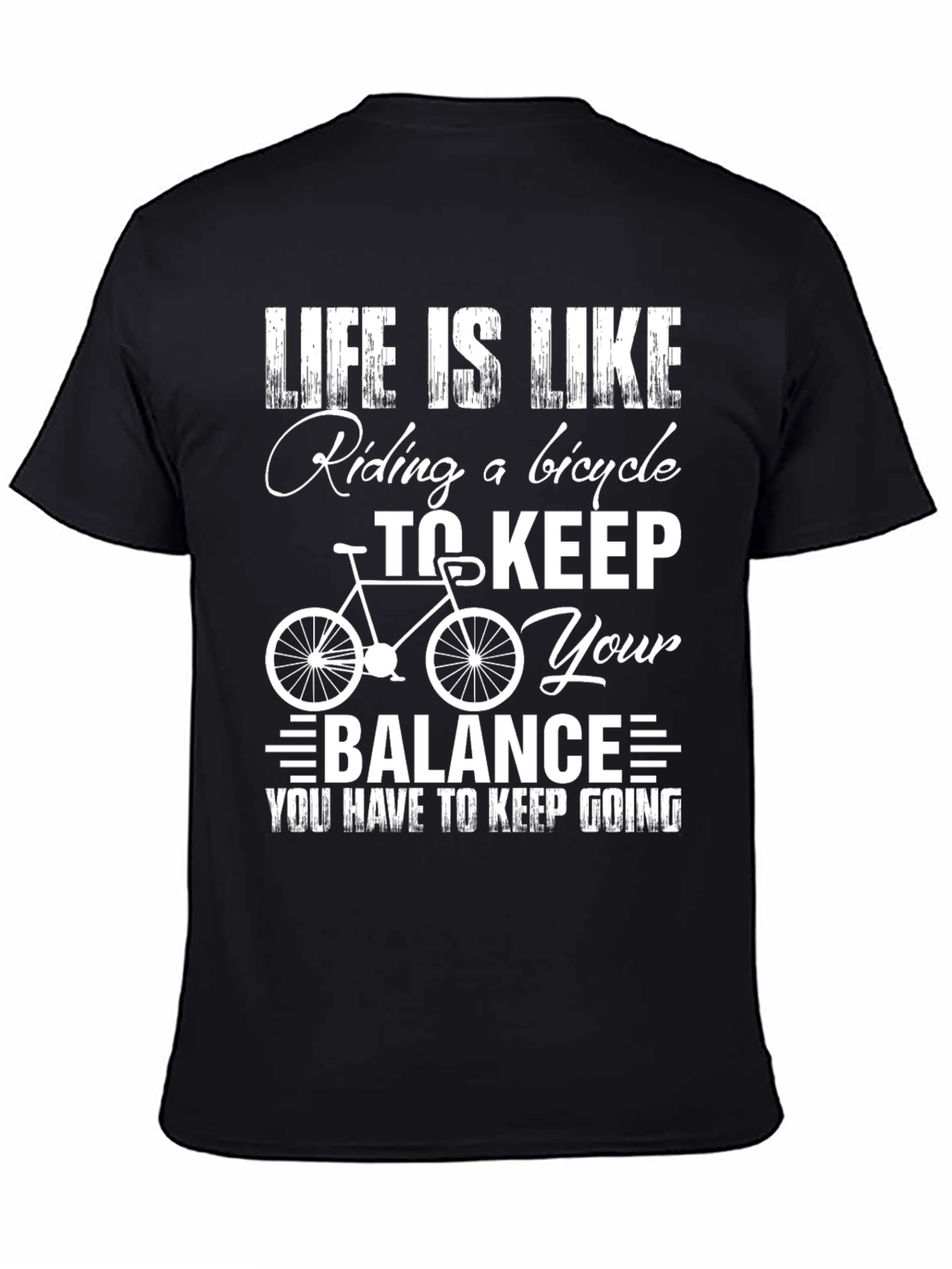 Black Life is Like Riding a Bicycle Graphic Tee view 4