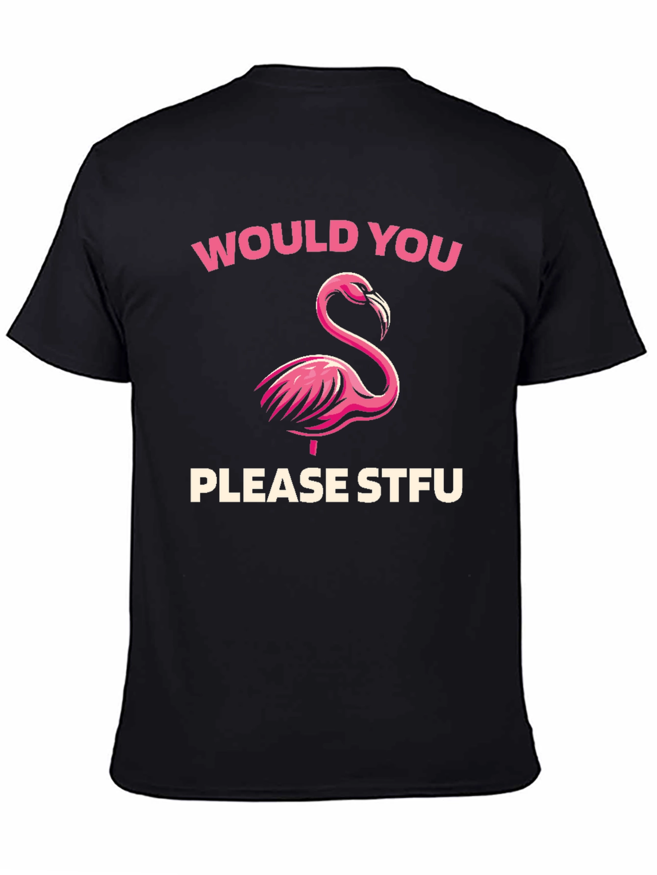 Black Flamingo STFU Graphic Tee - Casual Black T-Shirt view 4