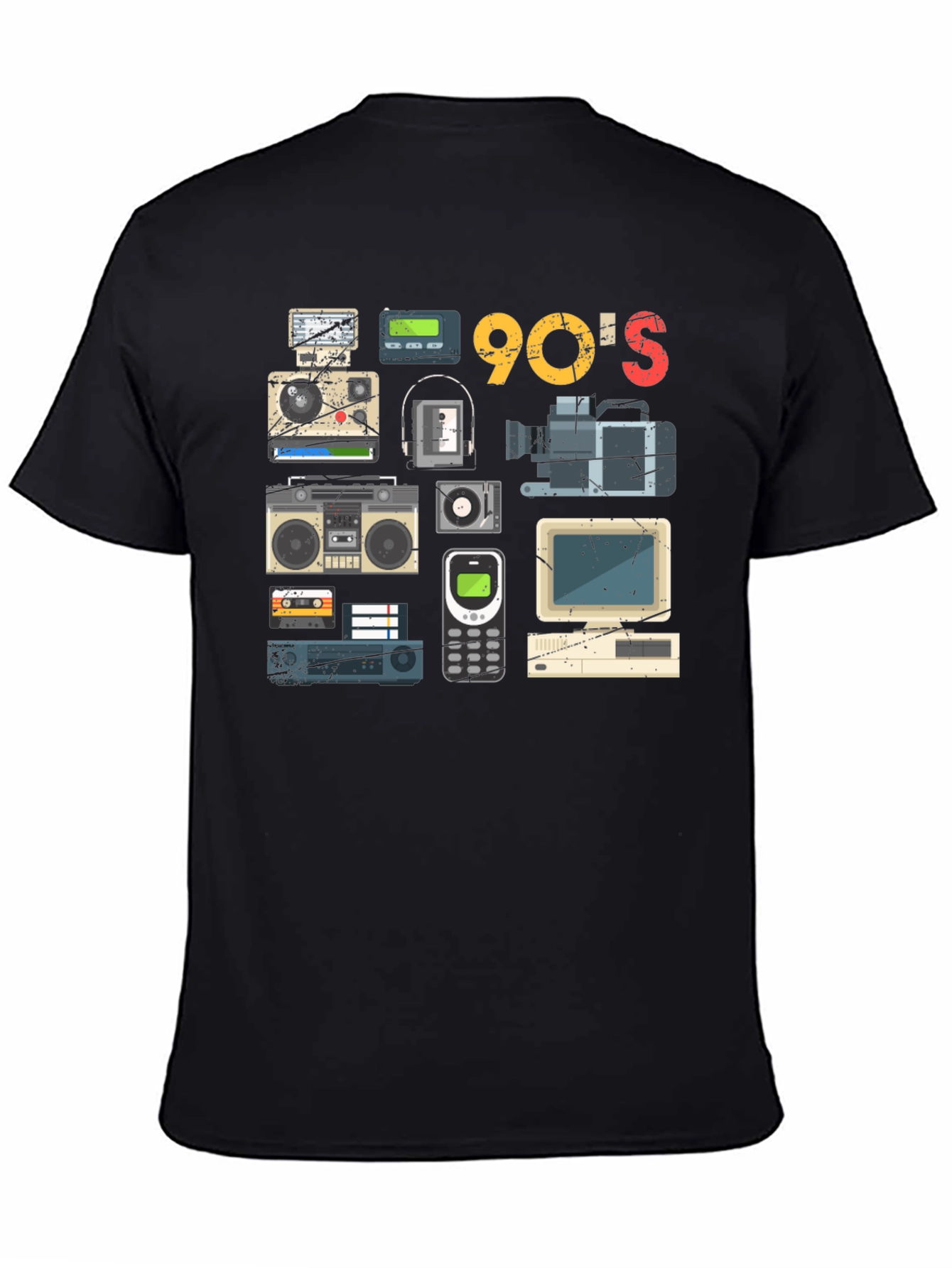 Black 90's Throwback Graphic Tee view 4