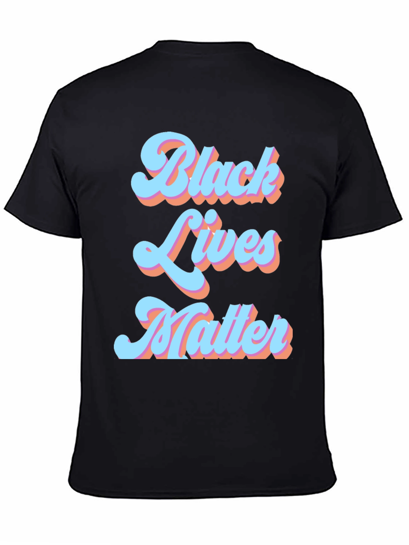 Black Black Lives Matter Graphic Tee - Retro Design view 4