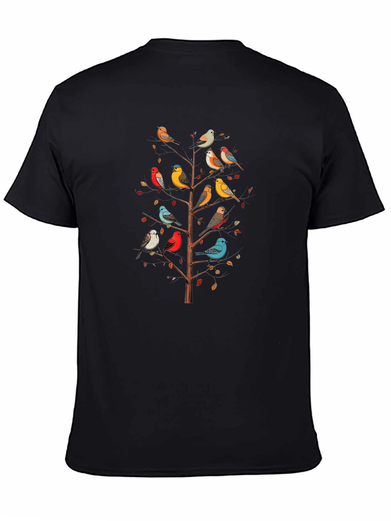 Black Birds on a Tree Graphic T-Shirt - Nature Inspired Tee view 4