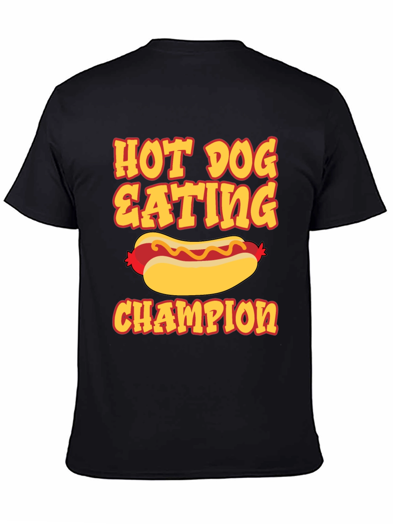 Black Hot Dog Eating Champion Graphic Tee view 4