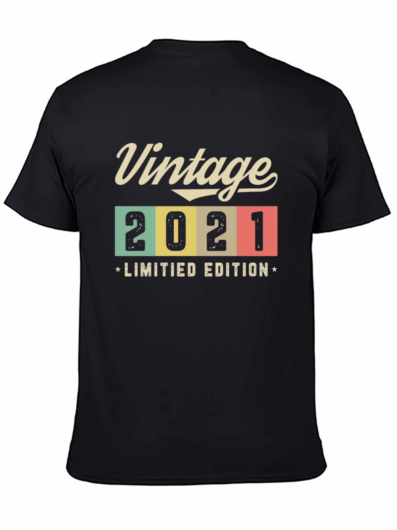 Black Vintage 2021 Limited Edition Graphic T-Shirt view 4