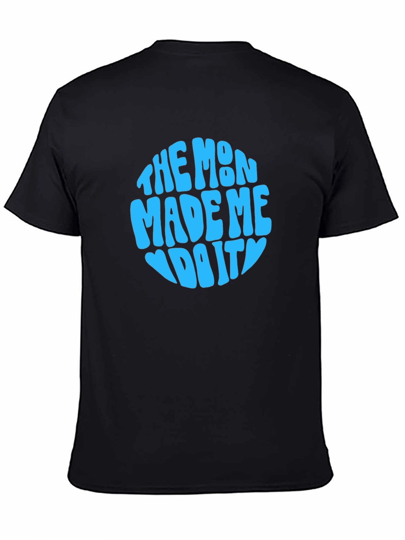 Black Moon Made Me Do It Graphic Tee - Black Cotton T-Shirt view 4