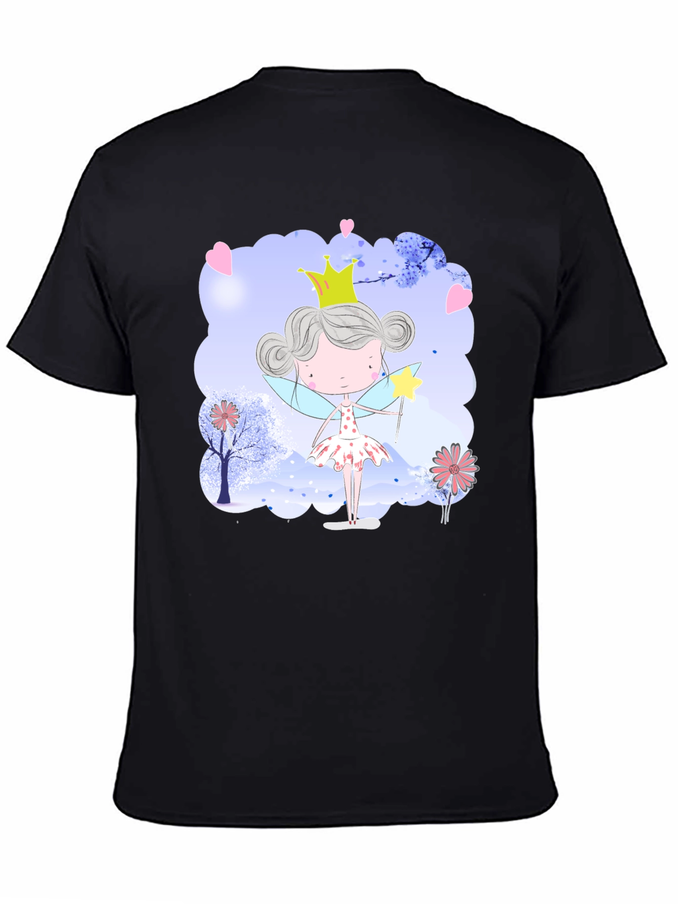 Black Fairy Tale Princess T-Shirt view 4