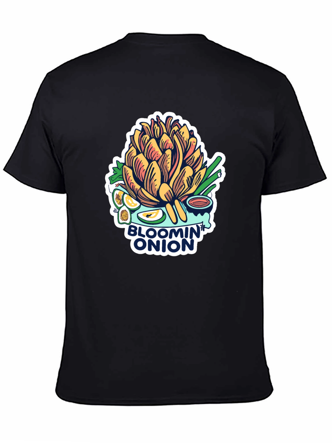 Black Bloomin' Onion Graphic Tee - Foodie T-Shirt view 4
