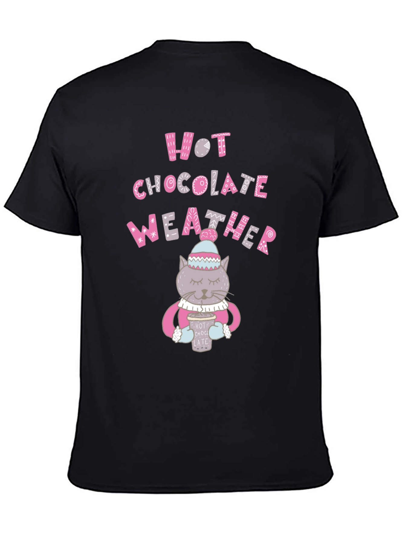 Black Hot Chocolate Weather Graphic T-Shirt view 4