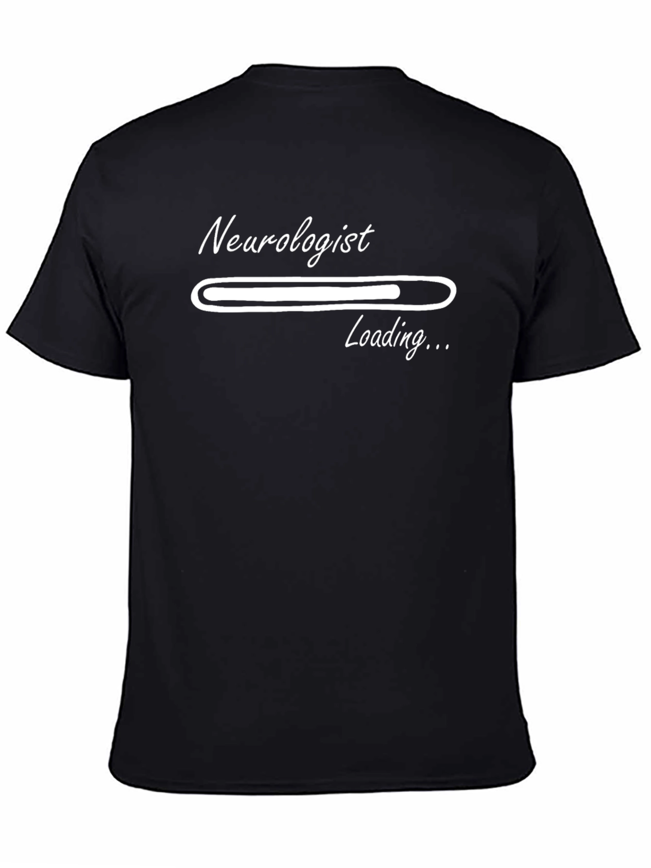 Black Neurologist Loading T-Shirt - Funny Future Doctor Tee view 4