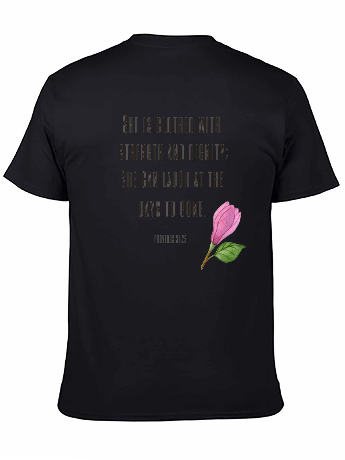 Black Strength & Dignity Graphic Tee - Stylish Christian Apparel view 4