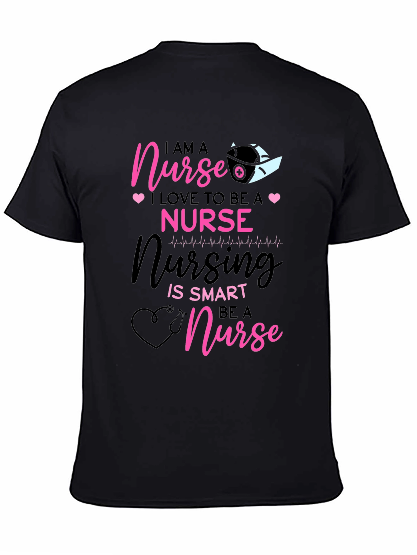 I AM A Nurse Black T-Shirt - 4